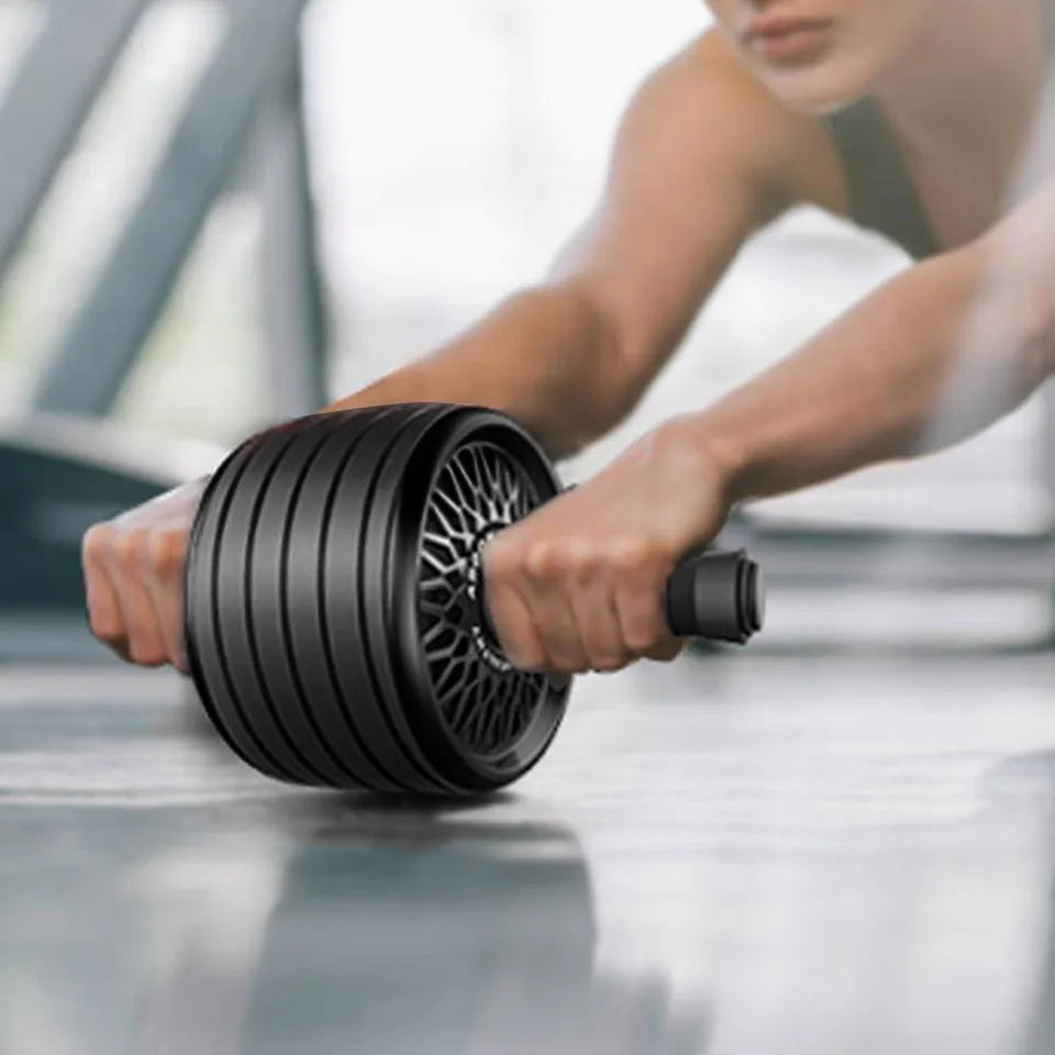 New 2 in 1 Ab Roller&Jump Rope No Noise Abdominal Wheel Ab Roller with Mat